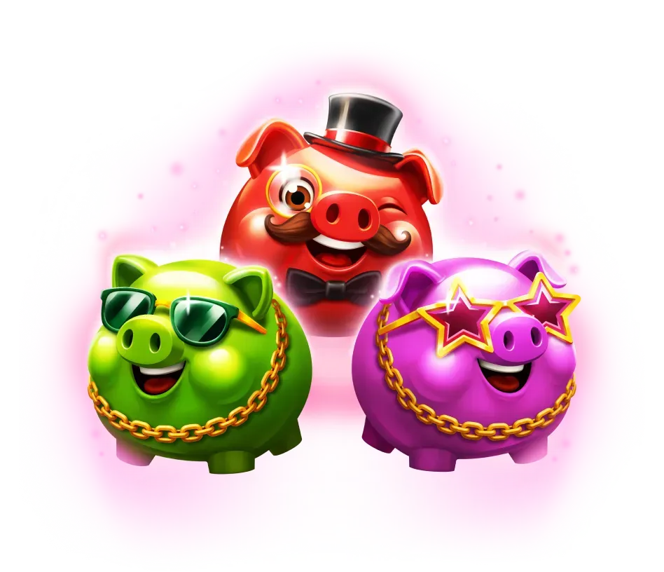 3 Luxury Piggies - banner character mobile